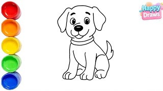 Learn to Draw a Cute Cartoon Puppy Step by Step | Easy Drawing for Beginners