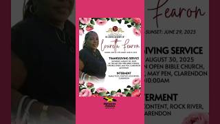 Louretta Fearon| Funeral Service Announcement #obituariesjm #jamaica #jm