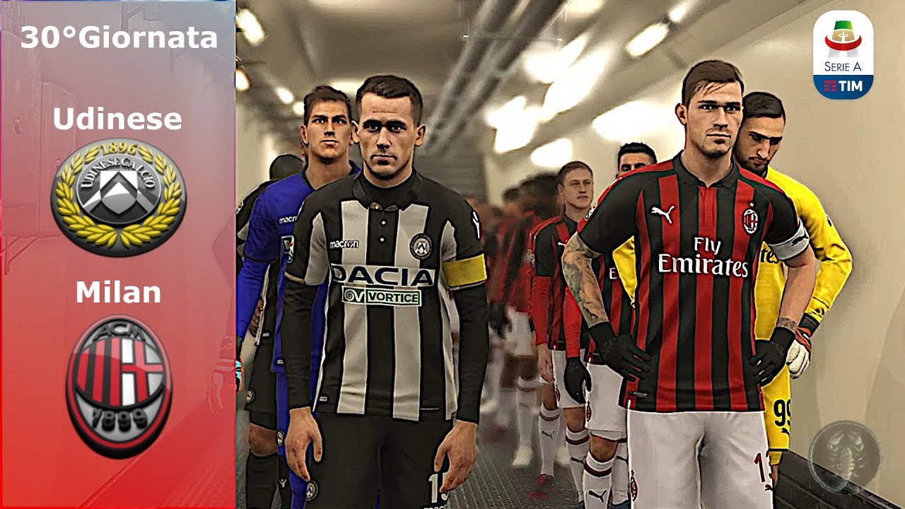 Udinese Vs Milan • 30°Giornata • PES 2019 Patch [Giù] - YouTube