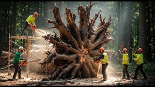 Let's See How This Craftsman Made A Product From This Huge Tree Trunk
