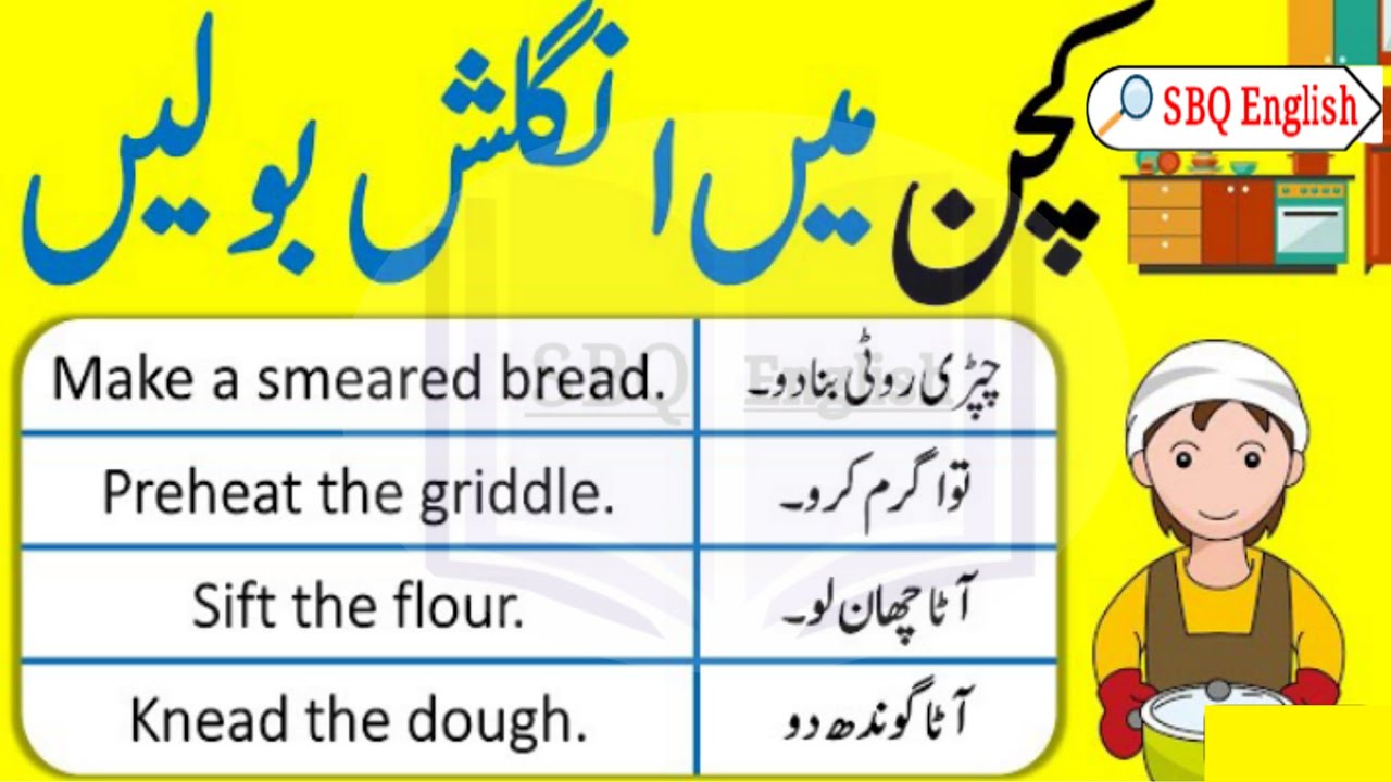 Kitchen Sentences in English With Urdu Translation Daily Use