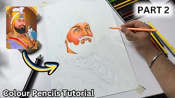 Guru Gobind Singh Ji Drawing🙏 || PART 2 || Colouring Tutorial || Kiratjot Singh Arts ||