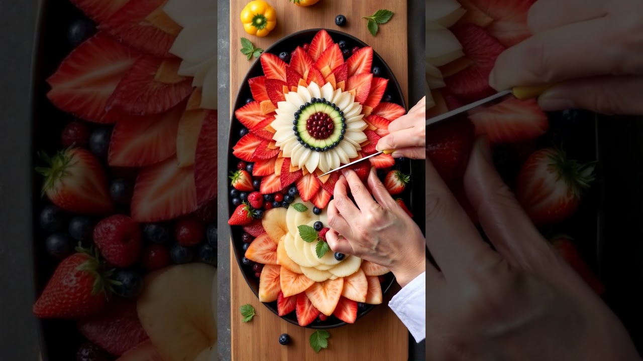 intricate food art