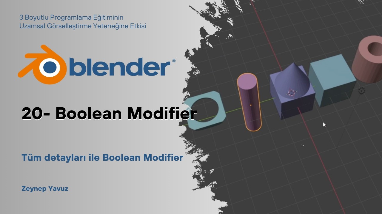 Blender Eğitimi - 20 - Boolean Modifier Tüm Detaylarıyla Açıklayıcı ...