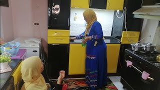 روتين بعد غياب طويل روتيني ف مطبخي بعد الغد يلا نشجع بعض وشويه دردشه انا وسلفتي