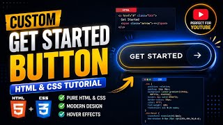 How to Create a Simple Custom Button with HTML & CSS | Modern Button Design