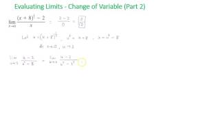 Evaluating limits using change of variable (part 2)