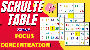 SCHULTE TABLE BRAIN EXERCISE | 20 SCHULTE TABLE | SCHULTE TABLE GAME #schultertraining