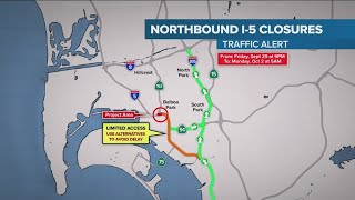Northbound I-5 closure this weekend starting in National City Wealth