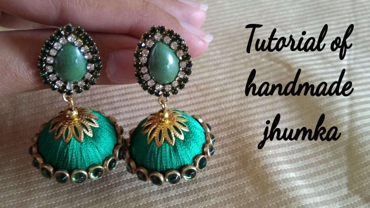 DIY Jhumka / silk thread jhumka making YouTube