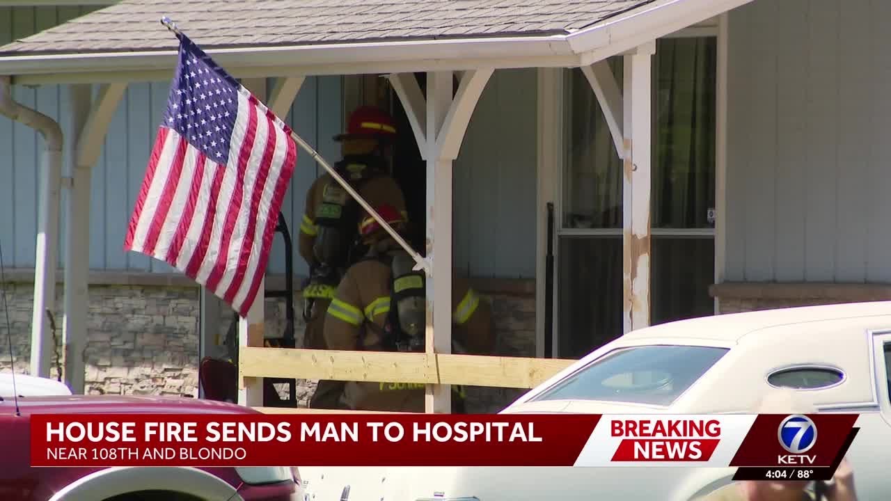 One person hospitalized after house fire in Omaha - YouTube