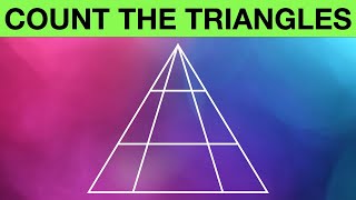 Details Count the Triangles Puzzle #1 | Counting Shapes Brain Teaser Puzzles with Answers Guide