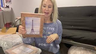 iRahmen 4 Pack 5x7 Rustic Picture Frame Set with High Definition Glass Photo Frame
