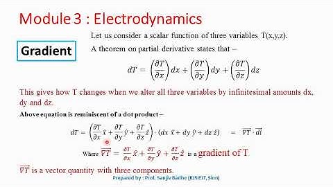 Gradient of a scalar function