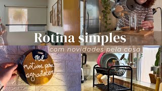 Rotina simples em casa 🧺🏠organização, café e novidades pela casa (persianas novas!)