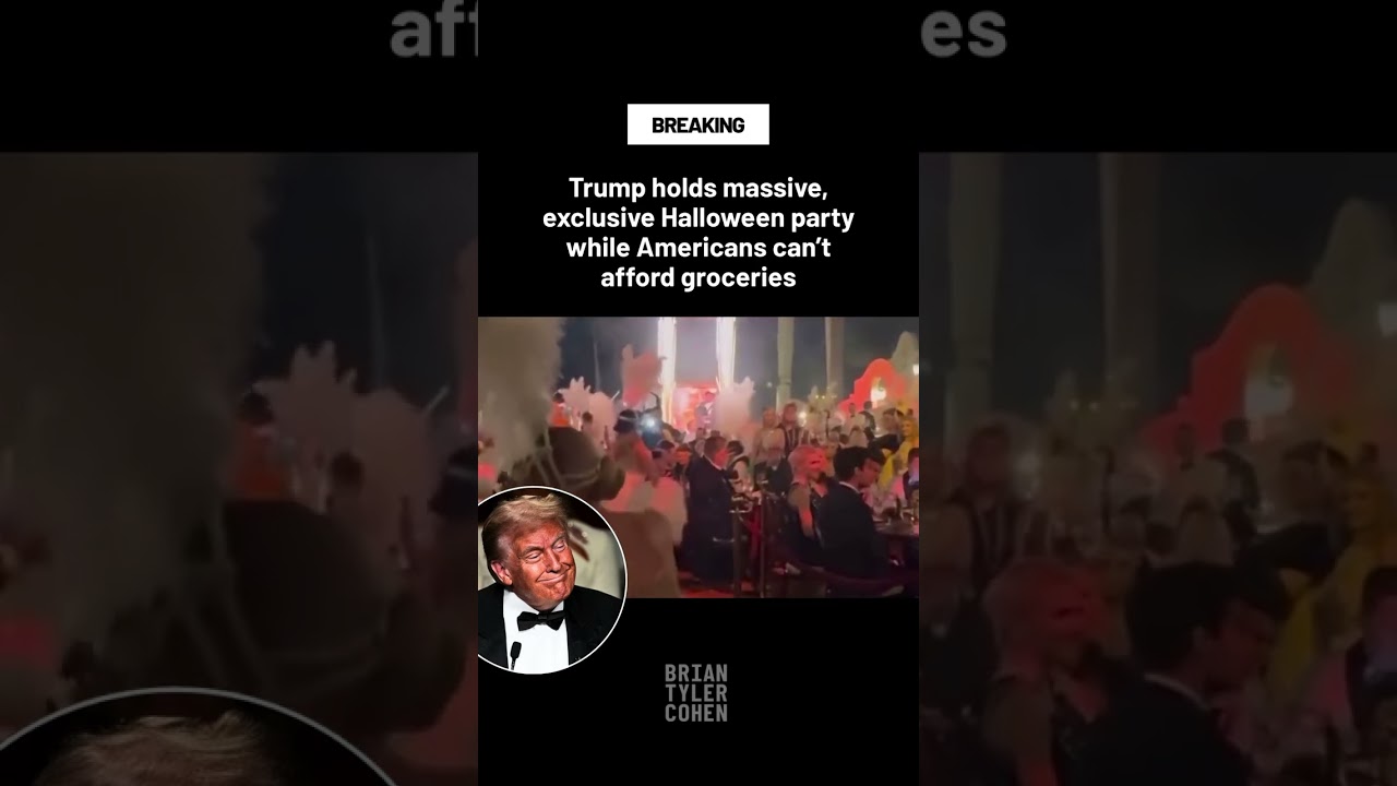 Trump holds massive, exclusive Halloween party while Americans can't afford groceries