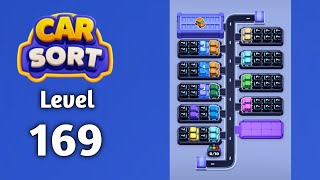 Car Sort color puzzle level 169 walkthrough solution gameplay 