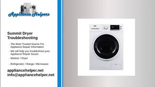 Summit Dryer Troubleshooting