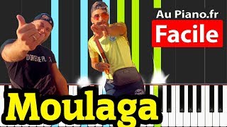 Video thumbnail of "Heuss L'Enfoiré (ft. JuL) - Moulaga Piano tutorial facile (Instrumental Rap)"