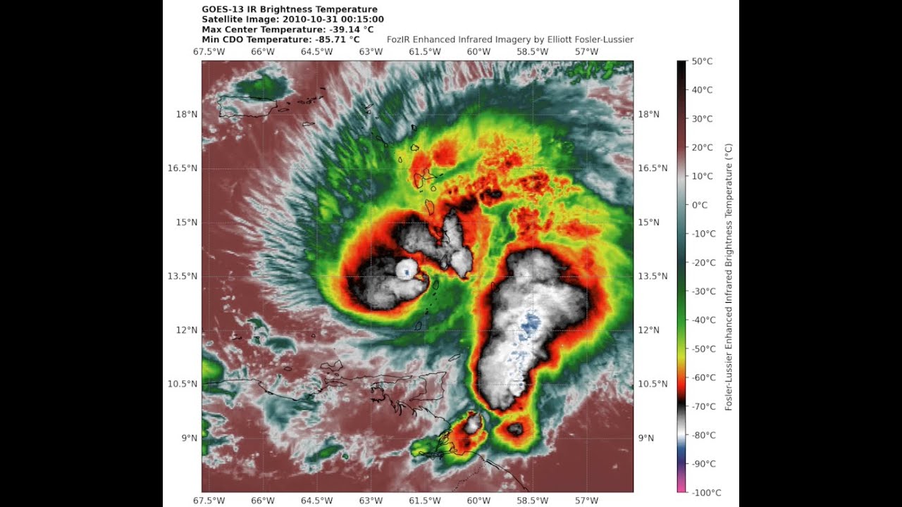 Hurricane Tomas (2010) GOES-13 FozIR Satellite Imagery