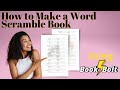 How to Make a Scramble Puzzle; Amazon KDP Low Content Books