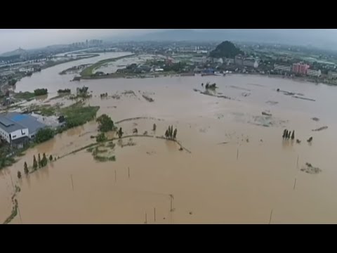 Aerial footage: Taiwan sunk in mud streams after deadly typhoon ...