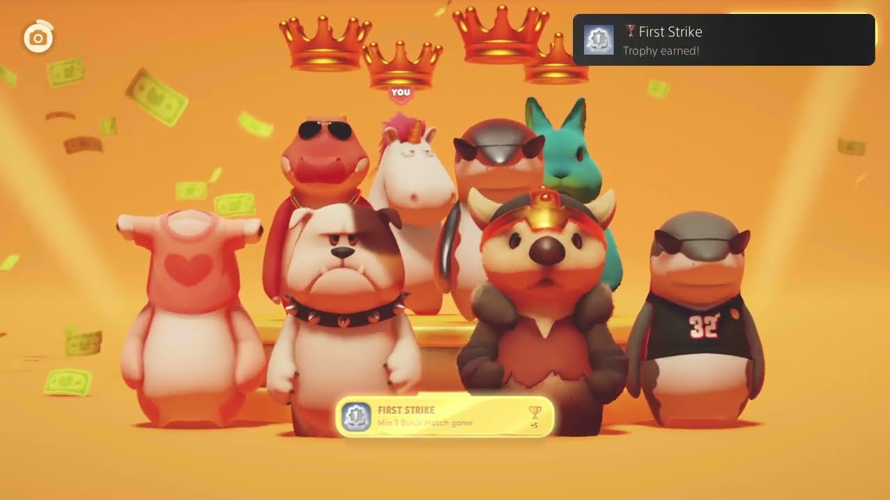 First Stike achievement in Party Animals