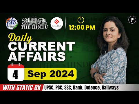 4 September Current Affairs 2024 | Daily Current Affairs | Current Affairs Today