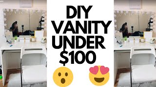 DIY  CHEAP VANITY DESK DUPE ORGANIZATION IDEAS