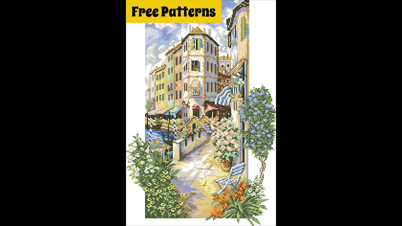 Flowering City/ Large Cross Stitch Patterns Free PDF