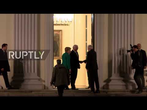 Germany: Leaders arrive at Bellevue Palace for coalition talks