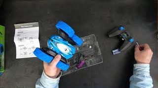 Rcfunkid Remote Control Car, 4WD RC Cars with Double Sided 360 Degrees Tumbling and Rotating, 2.4GHz