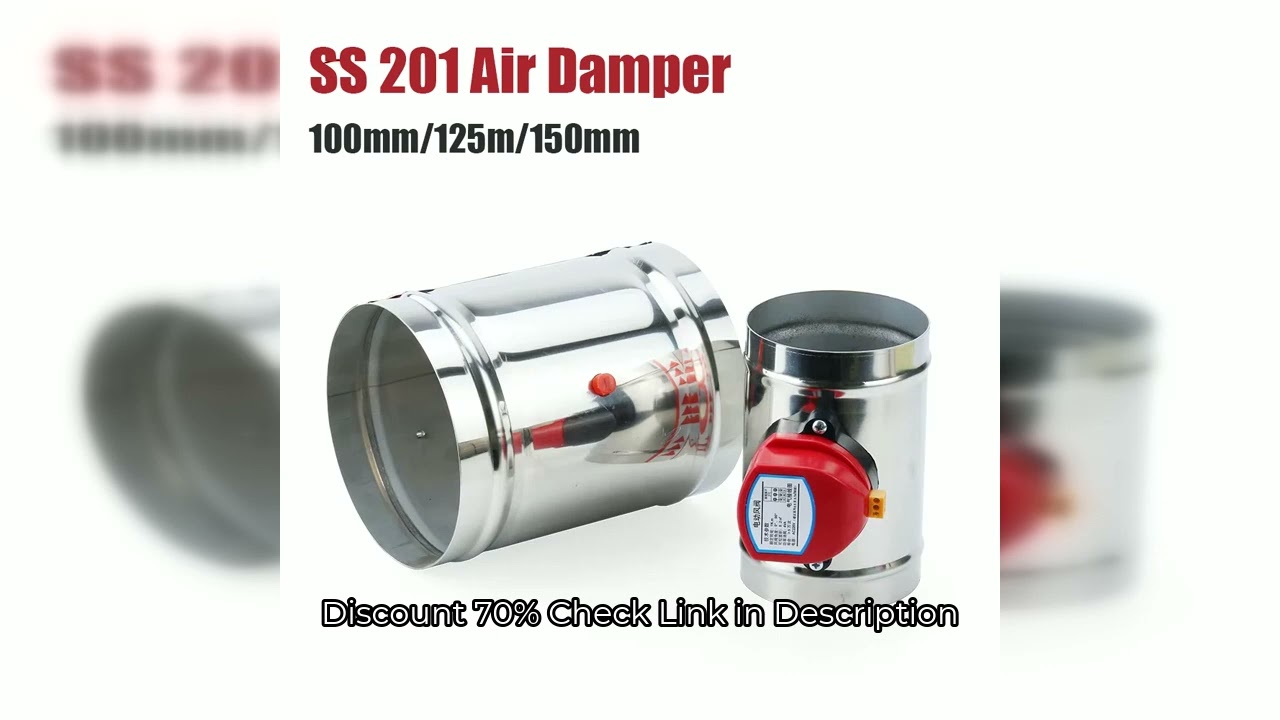 AC 220V Stainless Steel 201 Air Damper 100/125/150mm Electric Air Valve DC12V DC 24V Motorized Check