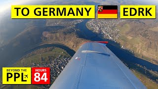 First flight to Germany: EBCI to Koblenz-Winningen (EDRK) with a go-around, and back along the Mosel