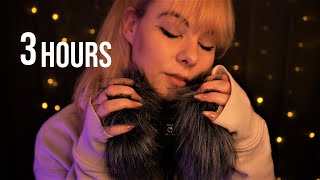 ASMR | 3 hours extra cozy Fluffy Scratching & Subtle Breathing  no talking, Fuzzy Mic