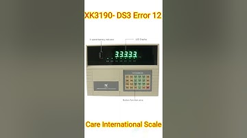 XK3190-DS3 Weight Indicator Error 12 |原因 اور حل | Digital Weighing Scale Problem Fix