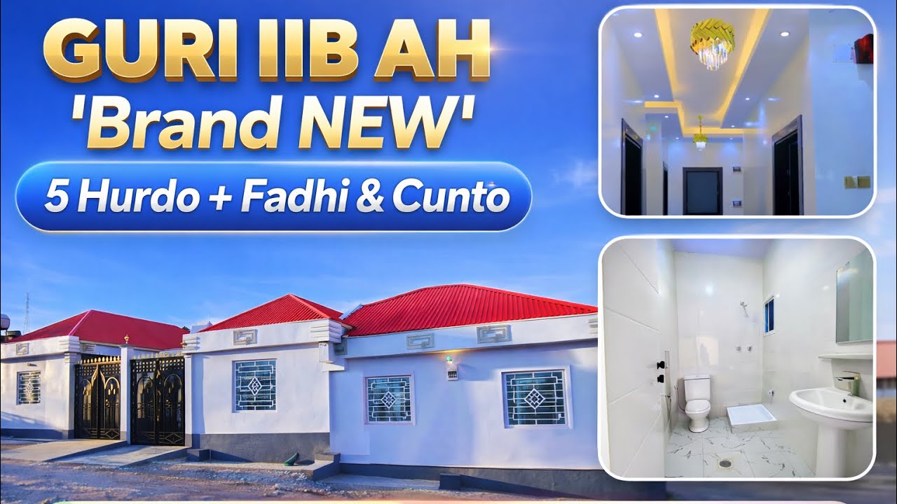 GURI BANGALO CASRI AH OO IIB AH | Modern 5 Bedroom Bungalow House for Sale | Hargeisa Somaliland