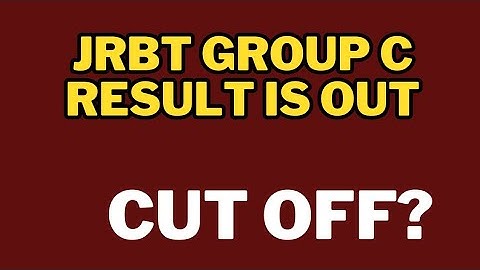JRBT Group C Result is Out | Category Wise Cut off | #JRBT #tpsc