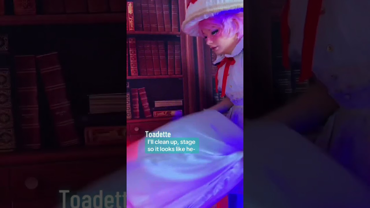Toadette plants a note near King Boo's body #mariolore