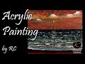 Acrylic Painting - Sea Scape - Beach - Sunset
