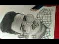 Portrait by free-hand./realistic sketch.😍✌️💖|#rtsart