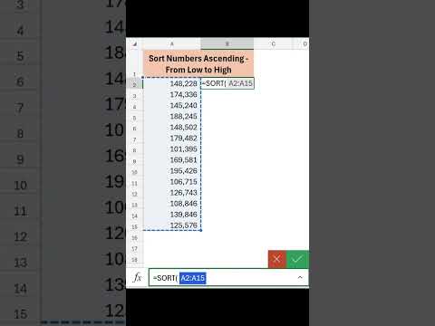 Sort Numbers Ascending