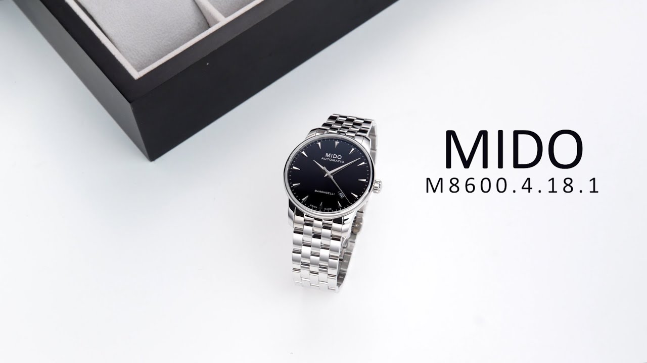 Review đồng hồ Mido M8600.4.18.1 mặt đen kích thước 38mm dễ đeo