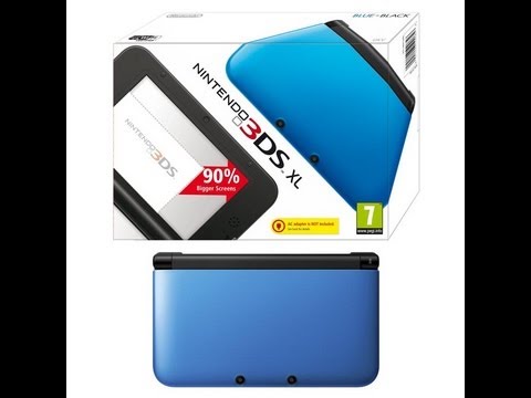 Nintendo 3DS XL Blue + Black Unboxing - YouTube