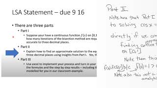 Math 2231 LSA IVP bisection algorithm solution