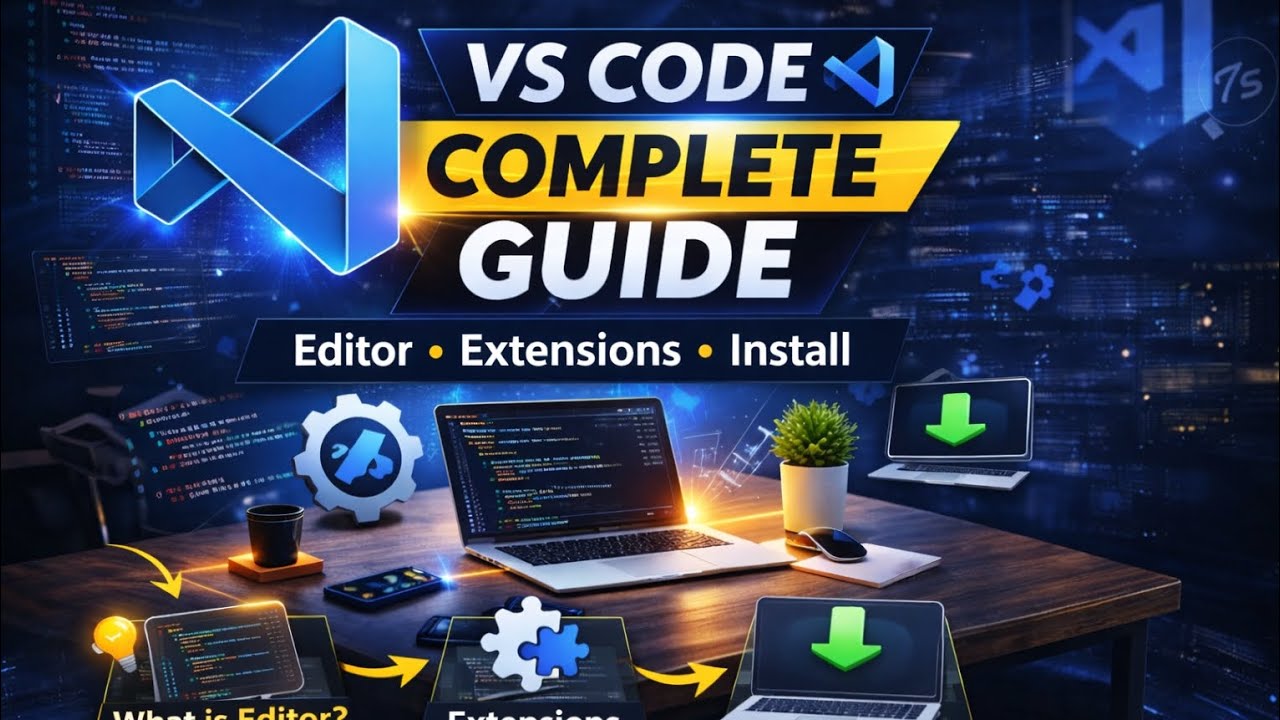 VS Code complete tutorial Kannada | Install, Editor & Extensions - YouTube