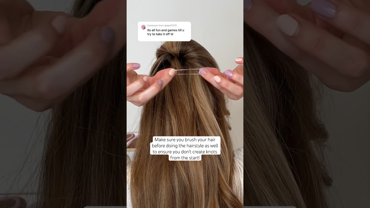 Removing clear hair elastics hairhacks hairtips hairhealth 