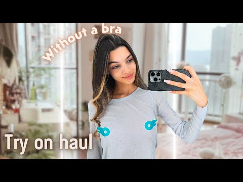 See-Through Clothes Try on Haul | Braless Trend | Sheer Fabric