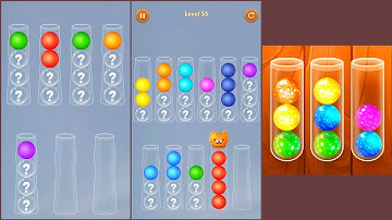 Ball Colour Sort Puzzle Gameplay 24, New Android Games  ios Walkthrough Simulator Think Brain