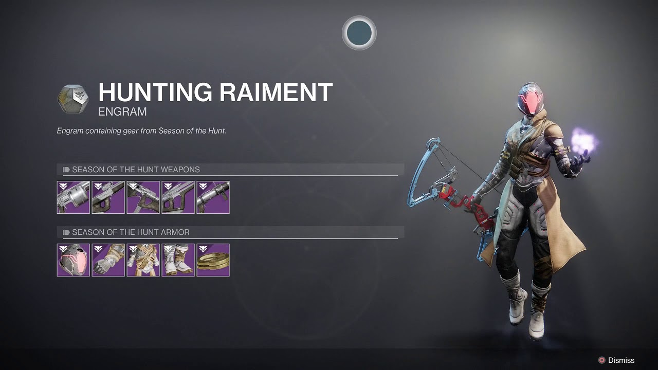 Destiny 2 Beyond Light Raiment Engram Reward Discover Chain Reaction Mod to Battle Battue Launcher